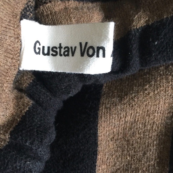 Gustav Von Aschenbach Brown/black vertical striped jogger pant - Picture 14 of 16